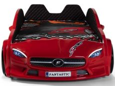 Дитяче ліжко машина Star Premium Mersedes GT red 190х90 см з підсвічуванням, музикою, шкіряний салон, пультом